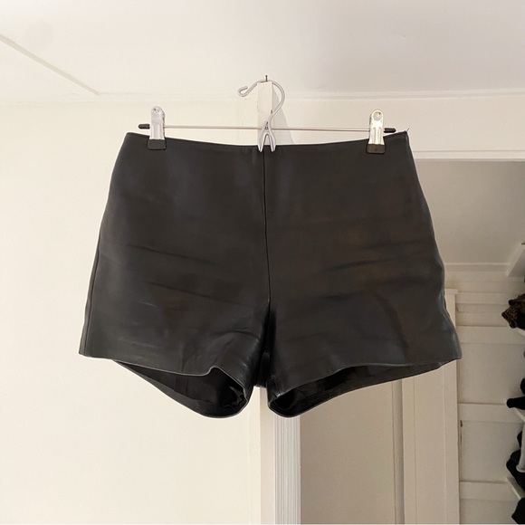 Hugo Buscati Collection Vintage 90s Leather Mini Shorts - Picture 7 of 10
